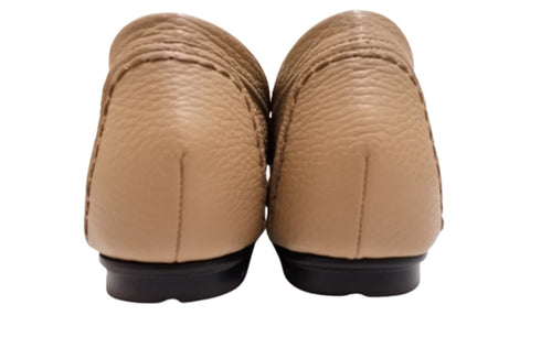 【PRETA flex P1101 オーク】本革レザープレーンモカシンシューズ